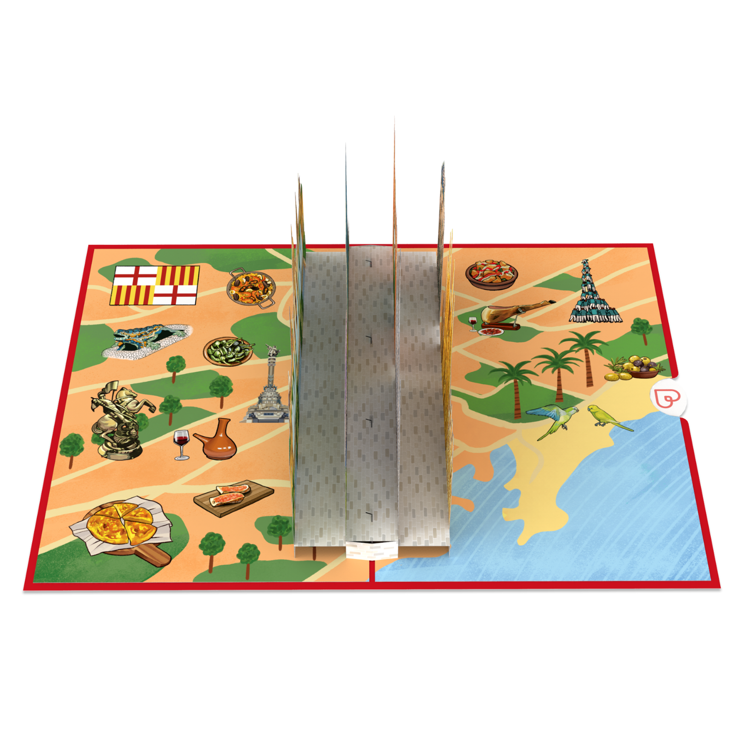 Barcelona Pop-Up Karte
