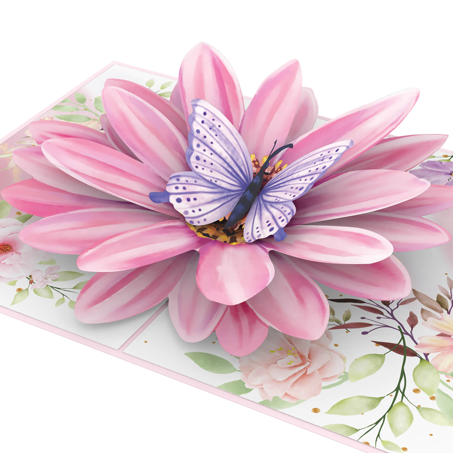 Papillon Monarque et Fleur Carte Pop Up – MapuMapu