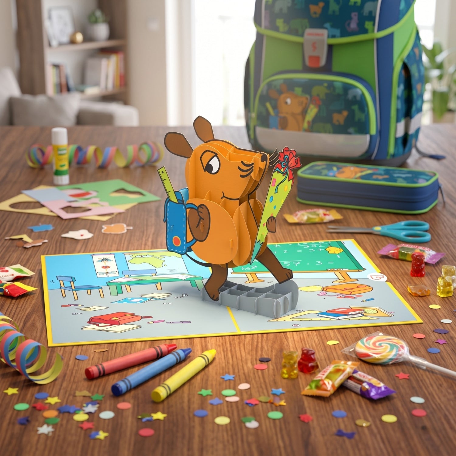 Die Maus® Einschulung Pop-Up Karte