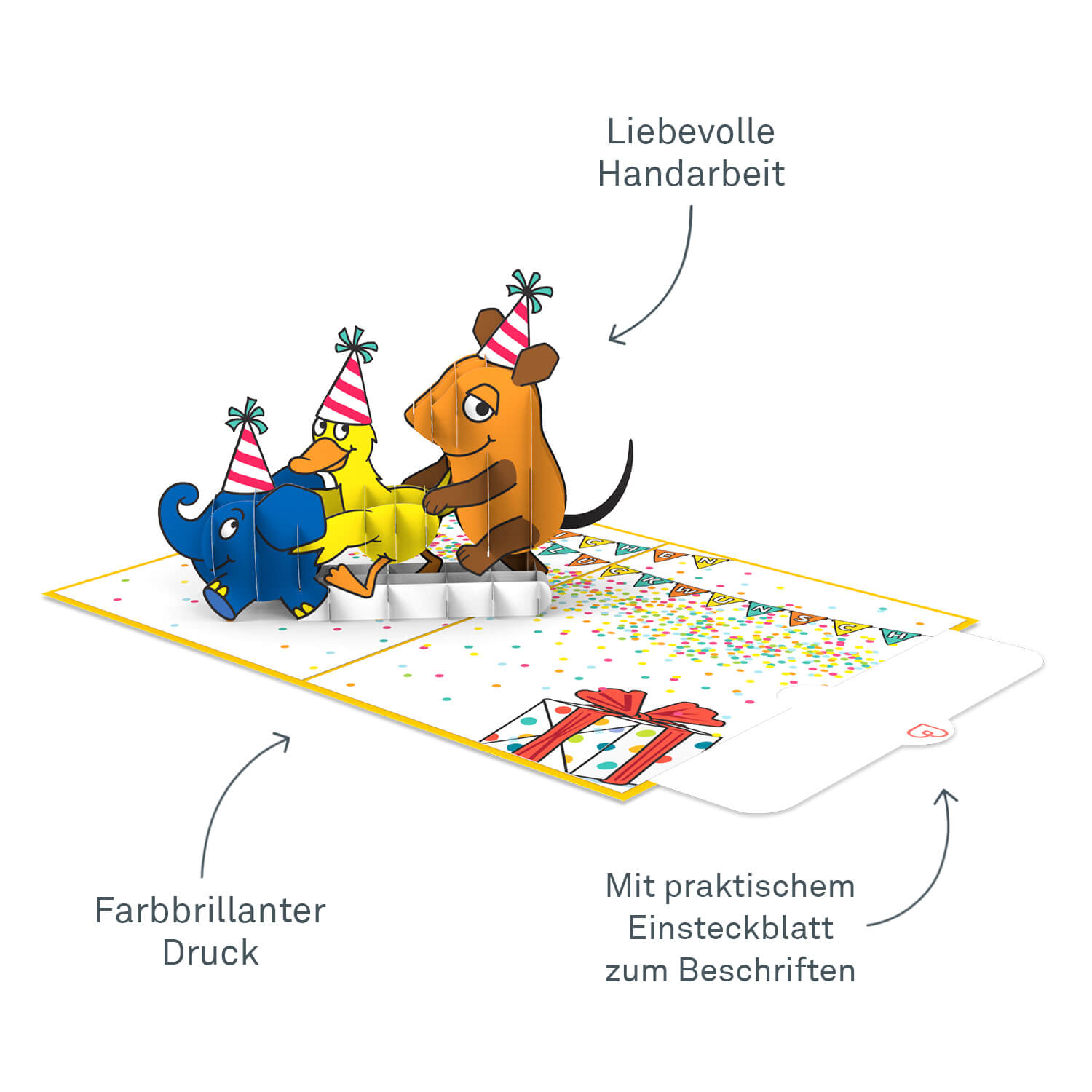 Die Maus® Geburtstagspolonaise Pop-Up Karte
