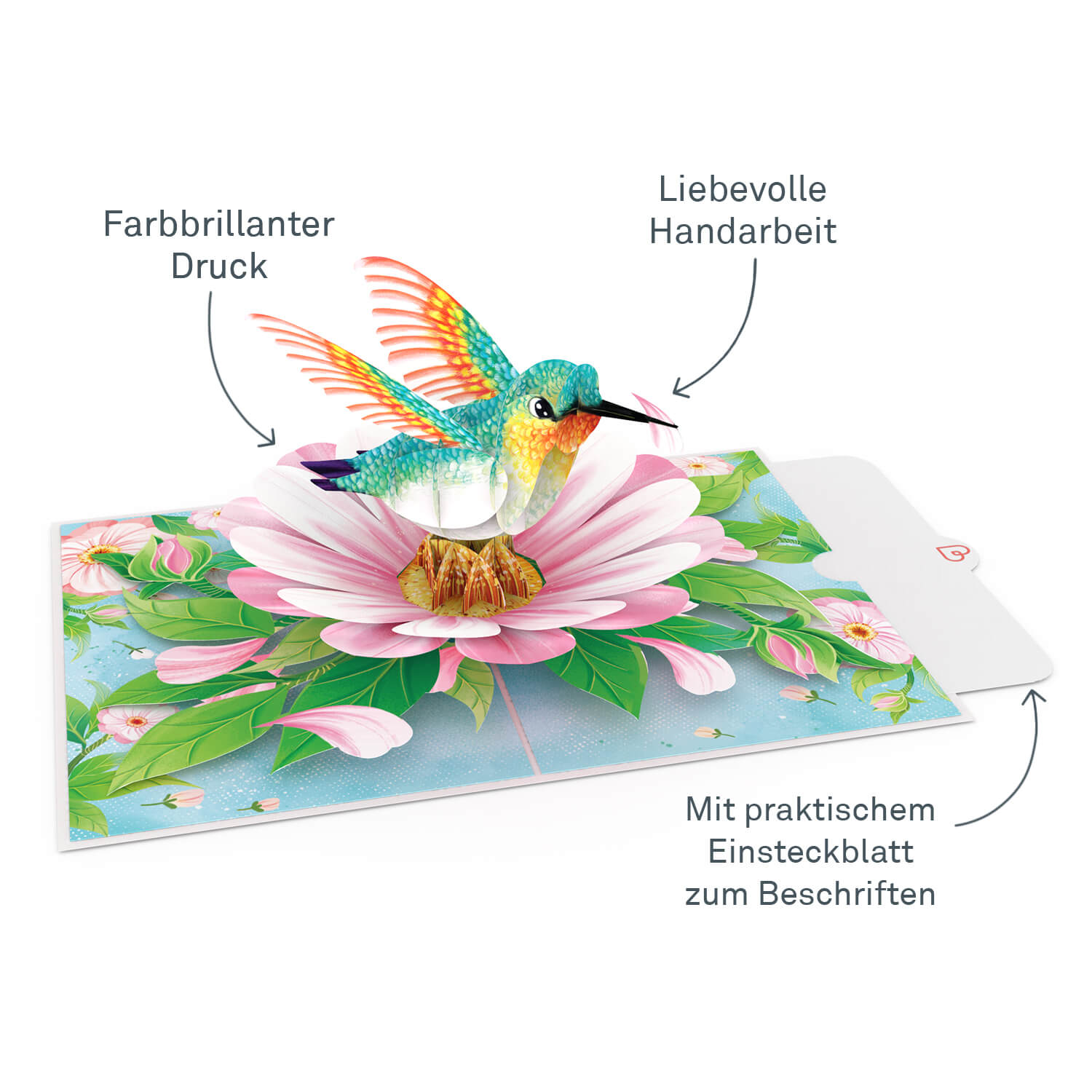 Kolibri Pop-Up Karte