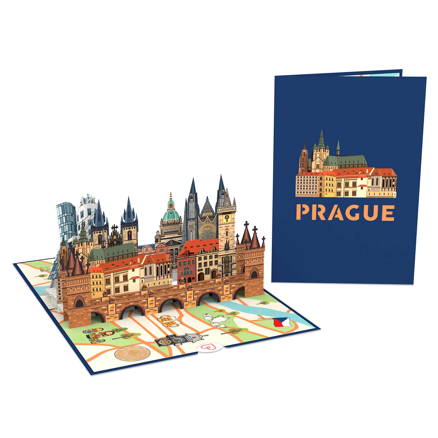 Prag Pop-Up Karte