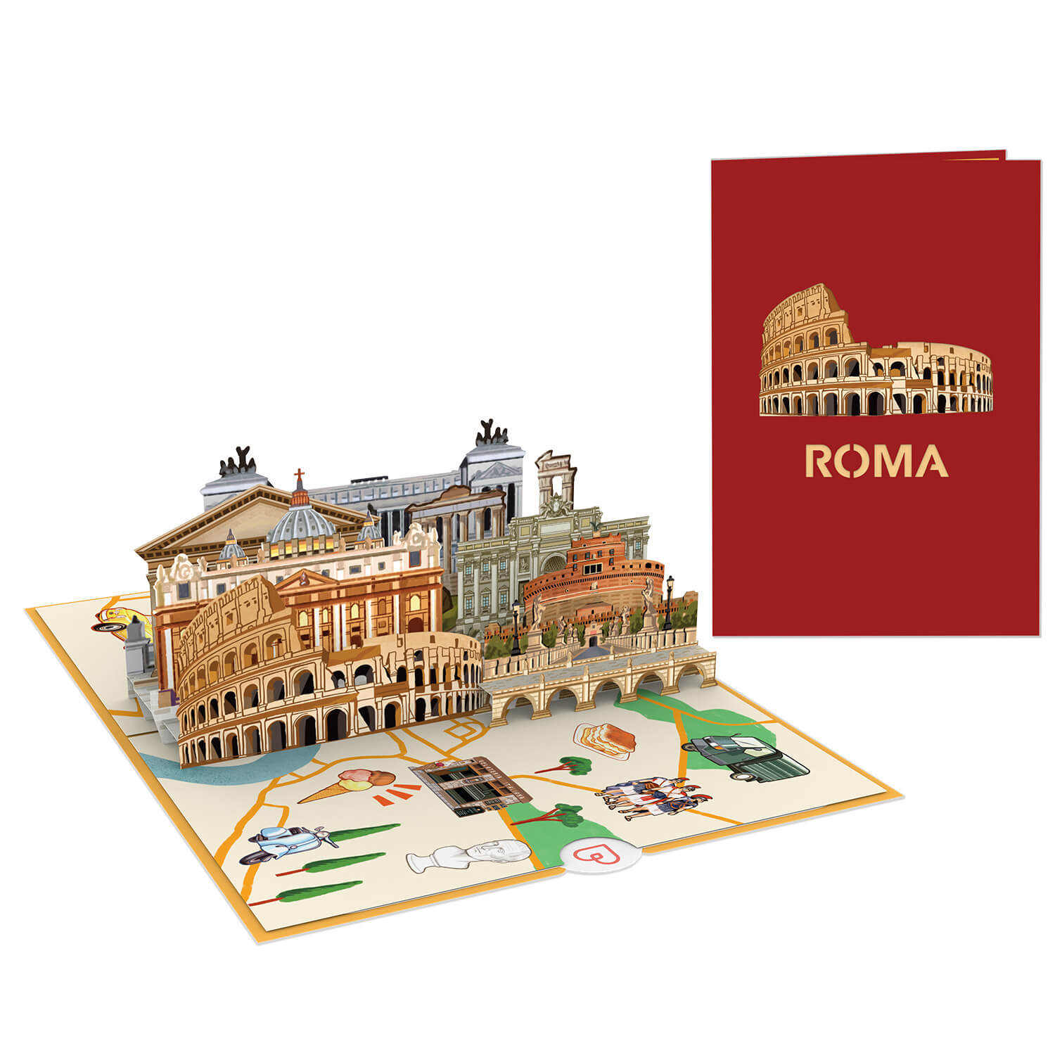 Rom Pop-Up Karte