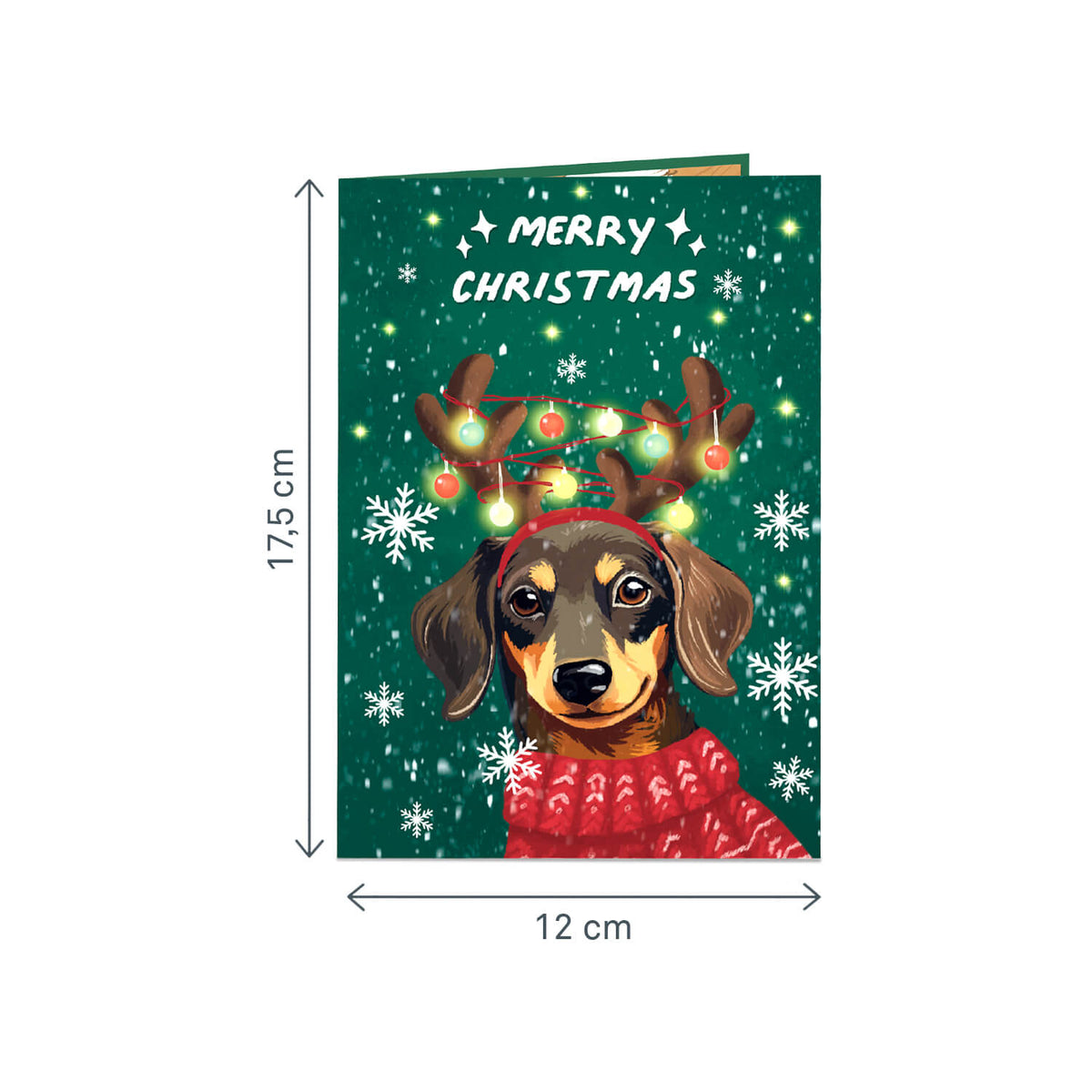 Weihnachtsdackel Pop-Up Karte