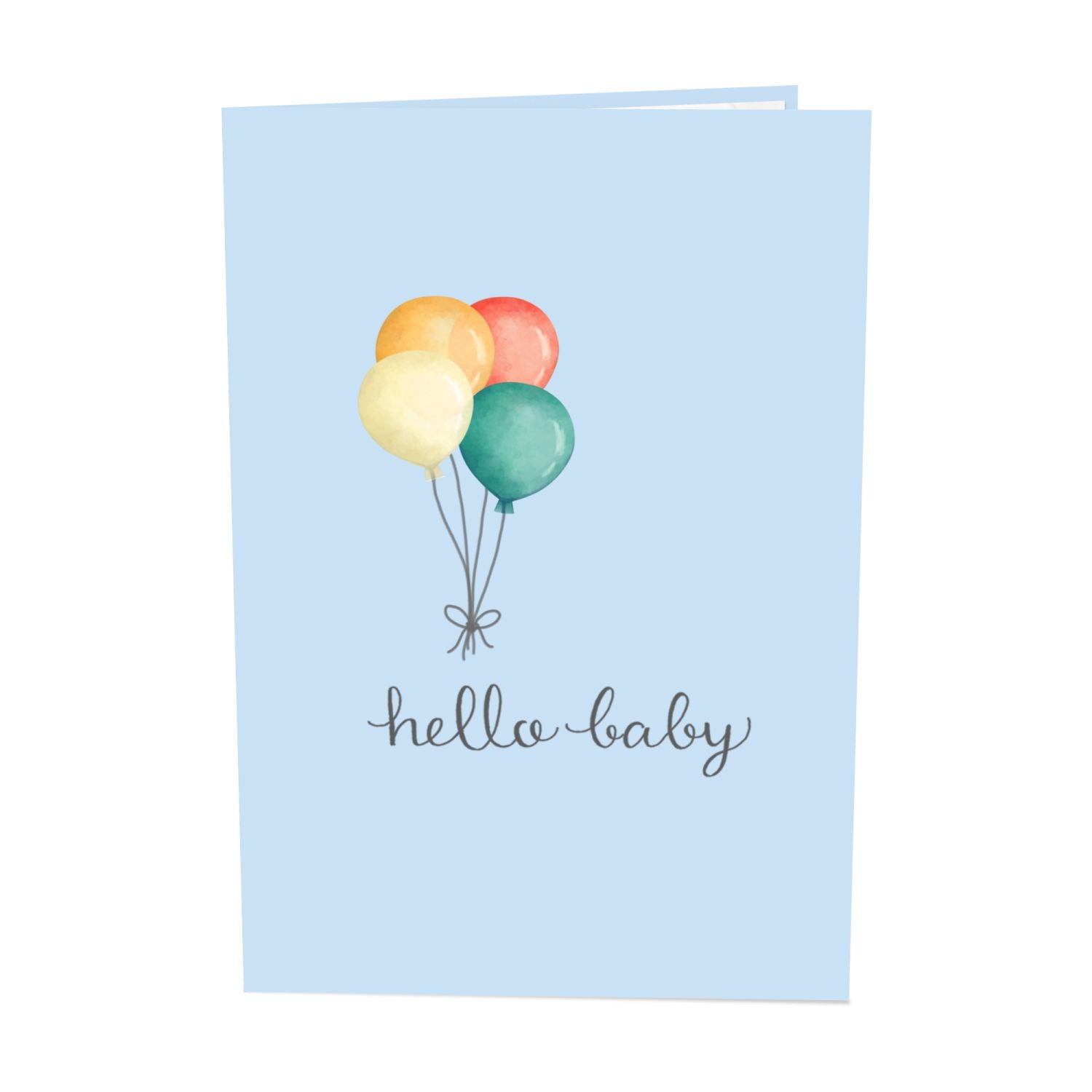 Baby-Elefant (Blau) Pop-Up Karte