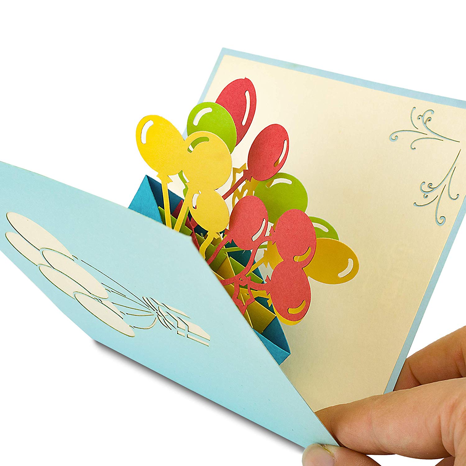 Pop-Up-Karte-Geschenkbox (Blau)-PaperCrush