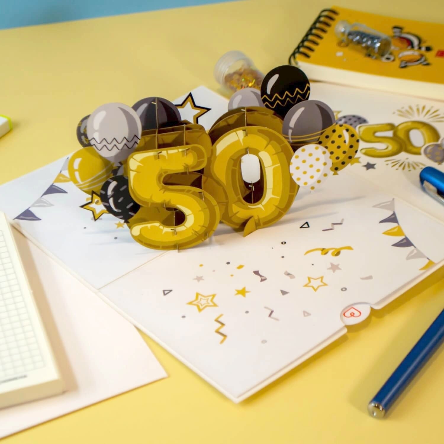 Carte pop-up 50e anniversaire