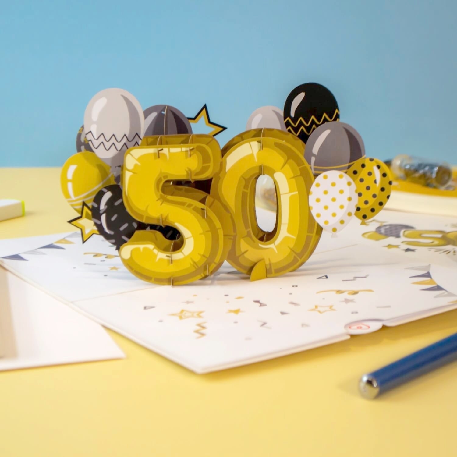 Carte pop-up 50e anniversaire