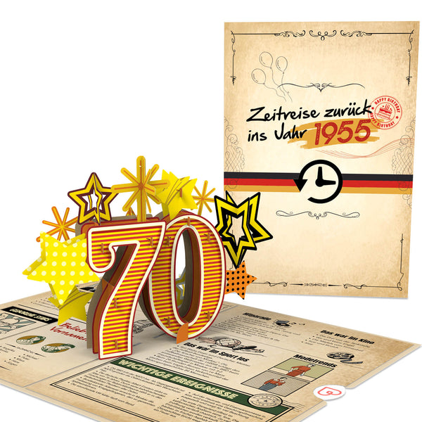Zurück ins Jahr 1955 Pop-Up Karte