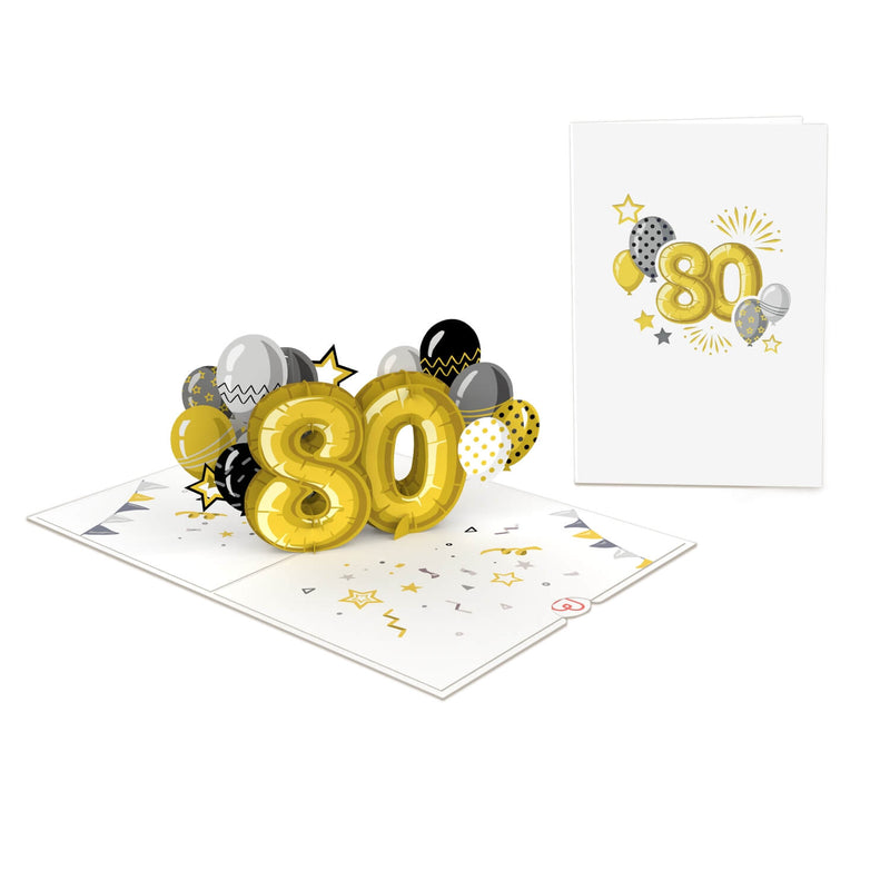 80. Geburtstag Pop-Up Karte
