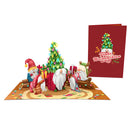 Weihnachtswichtel Pop-Up Karte