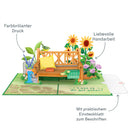 Alles Gute zum Ruhestand Gartenbank Pop-Up Karte