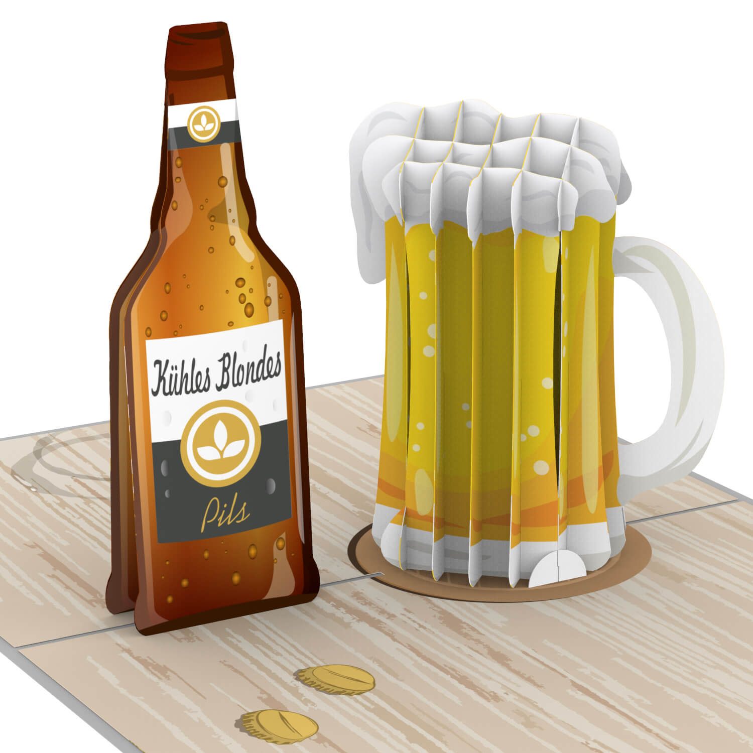 Carte pop-up bière