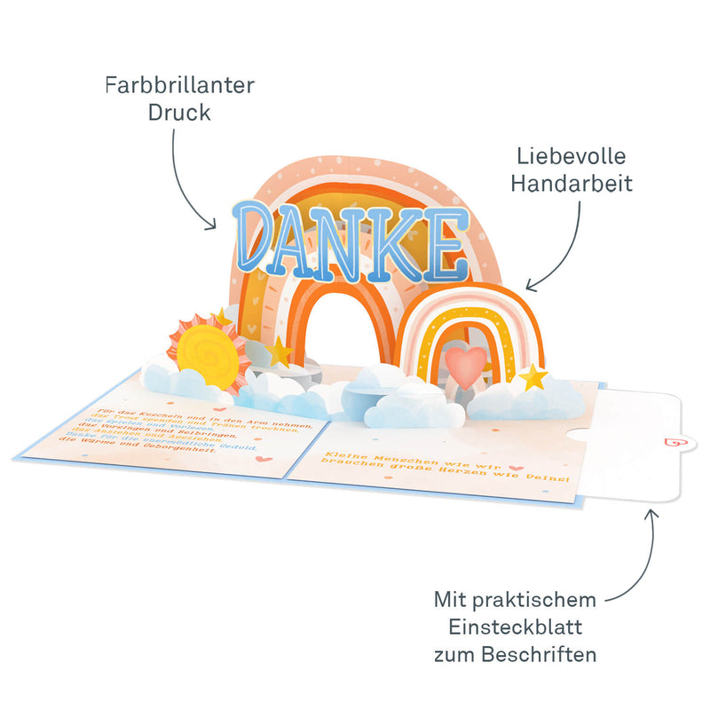 Dankeschön für Erzieherinnen Pop-Up Karte