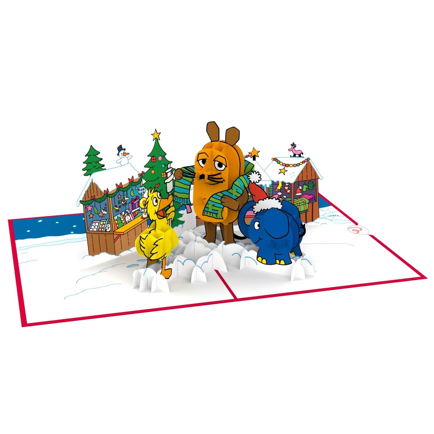La carte pop-up Marché de Noël Maus®
