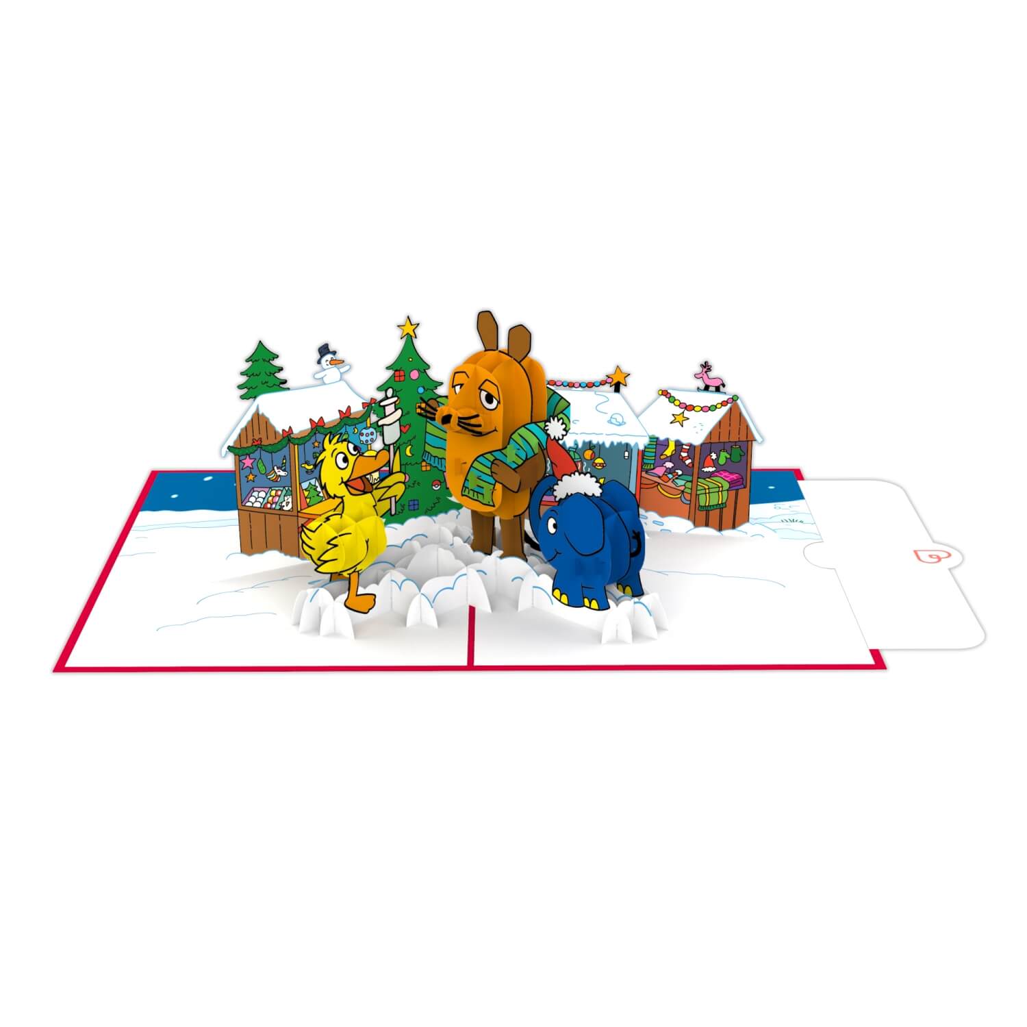 La carte pop-up Marché de Noël Maus®