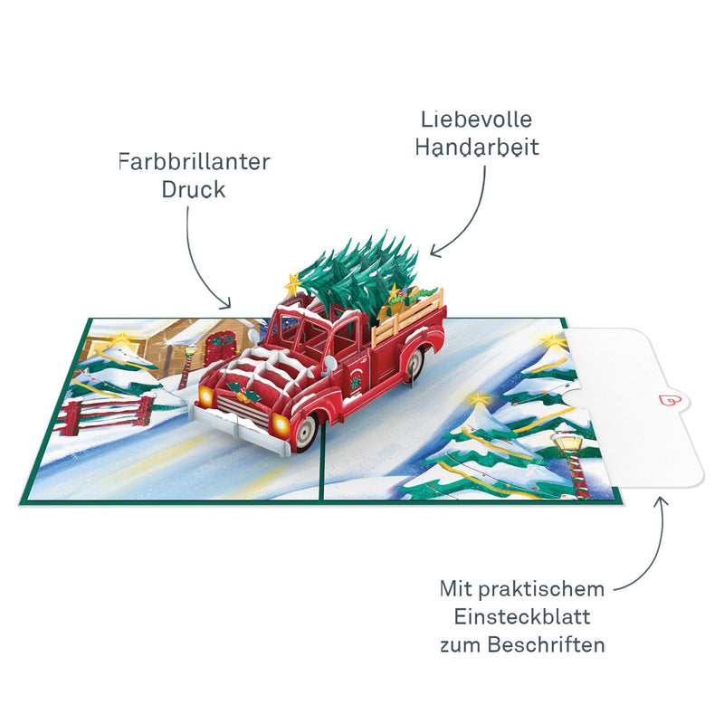 Driving Home for Christmas Pop-Up Karte