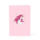 Carte pop-up Licorne avec arc-en-ciel