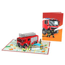 Feuerwehrauto Pop-Up Karte
