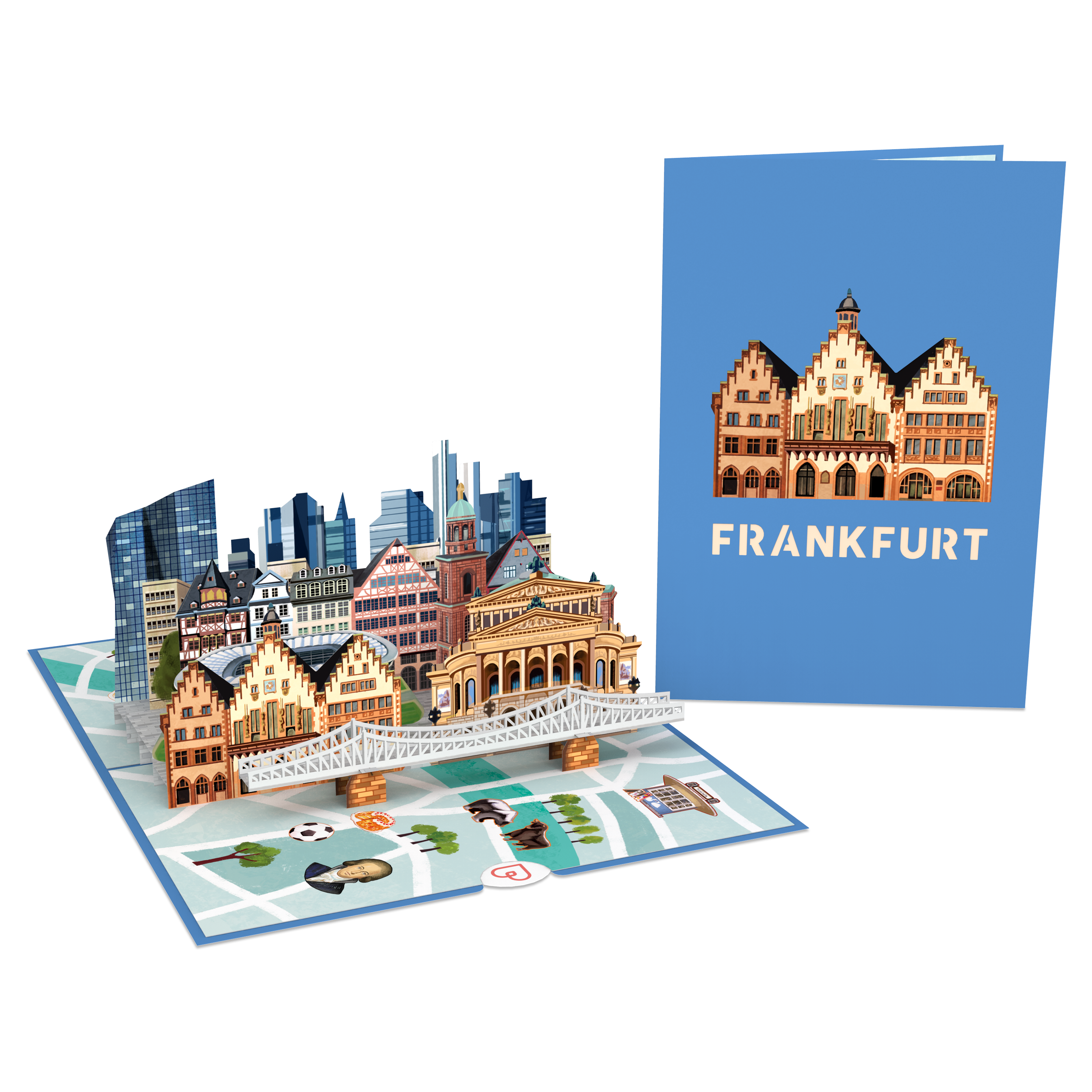 Frankfurt Pop-Up Karte