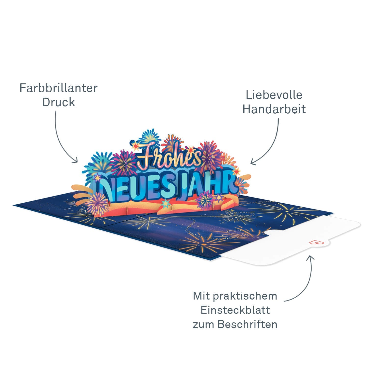 Frohes Neues Jahr Pop-Up Karte