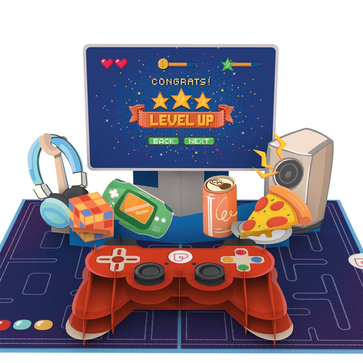 Gaming Controller Pop-Up Karte | papercrush