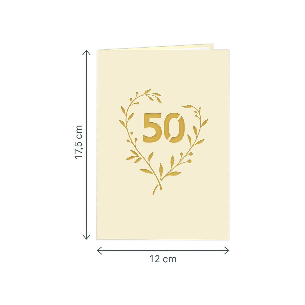 Goldene Hochzeit Pop-Up Karte