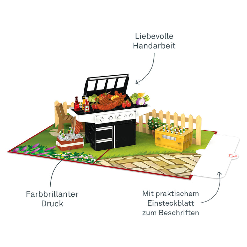 Gasgrill Pop-Up Karte