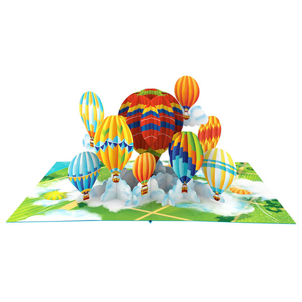 Heißluftballons Pop-Up Karte