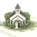 Carte pop-up pour chapelle de mariage