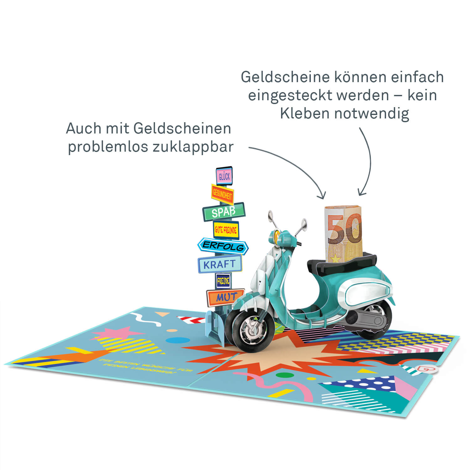 Jugendweihe Pop-Up Karte