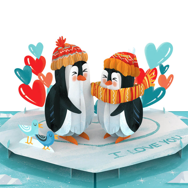 Pinguinliebe Pop-Up Karte