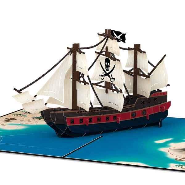Piratenschiff Pop-Up Karte