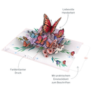 Carte pop-up Papillons sur fleurs