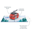 Skigondel Pop-Up Karte