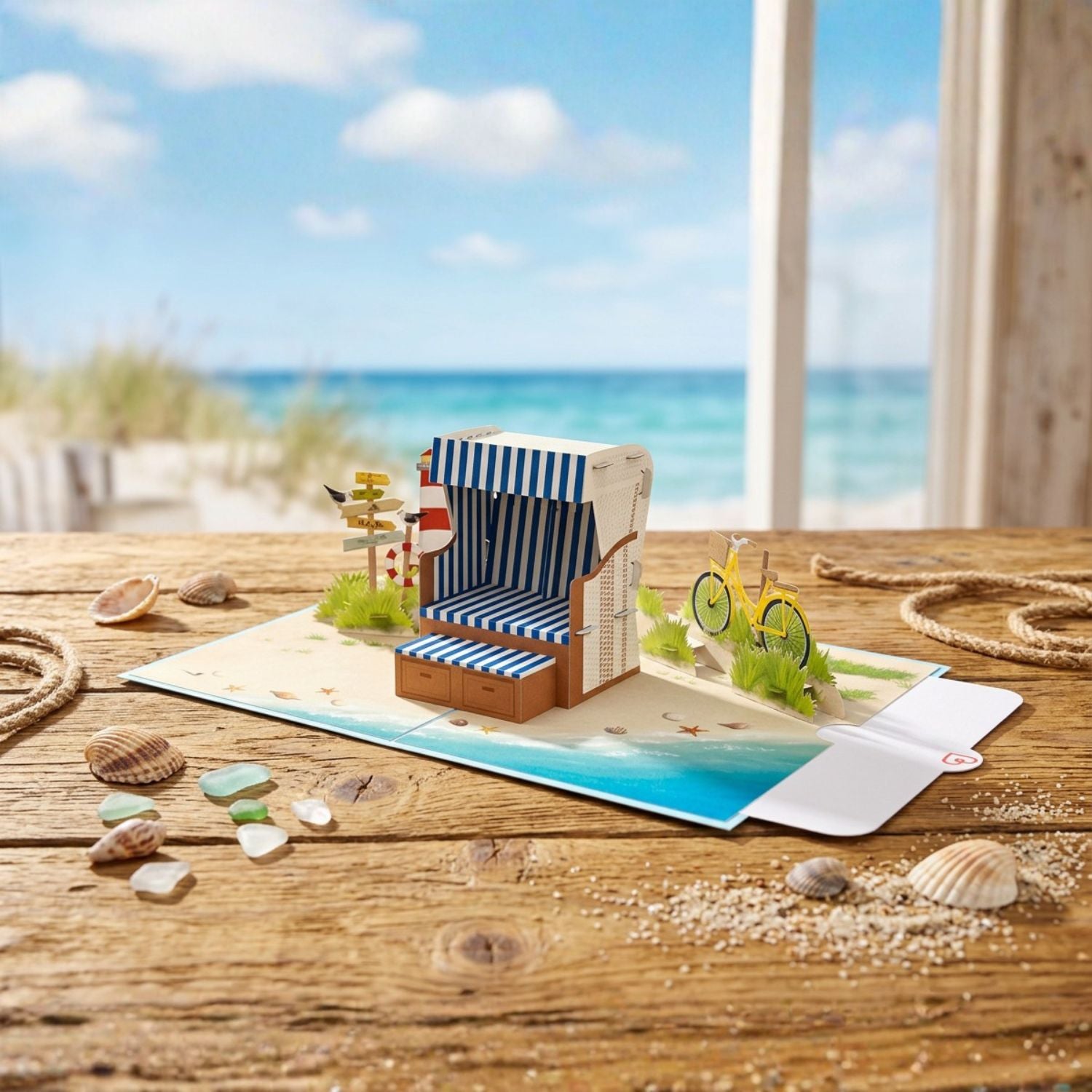 Strandkorb Pop-Up Karte