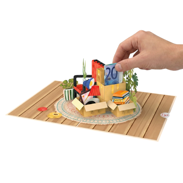 Umzug Pop-Up Karte