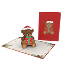 Carte pop-up nounours de Noël