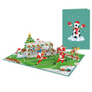 Weihnachtsfußball Pop-Up Karte