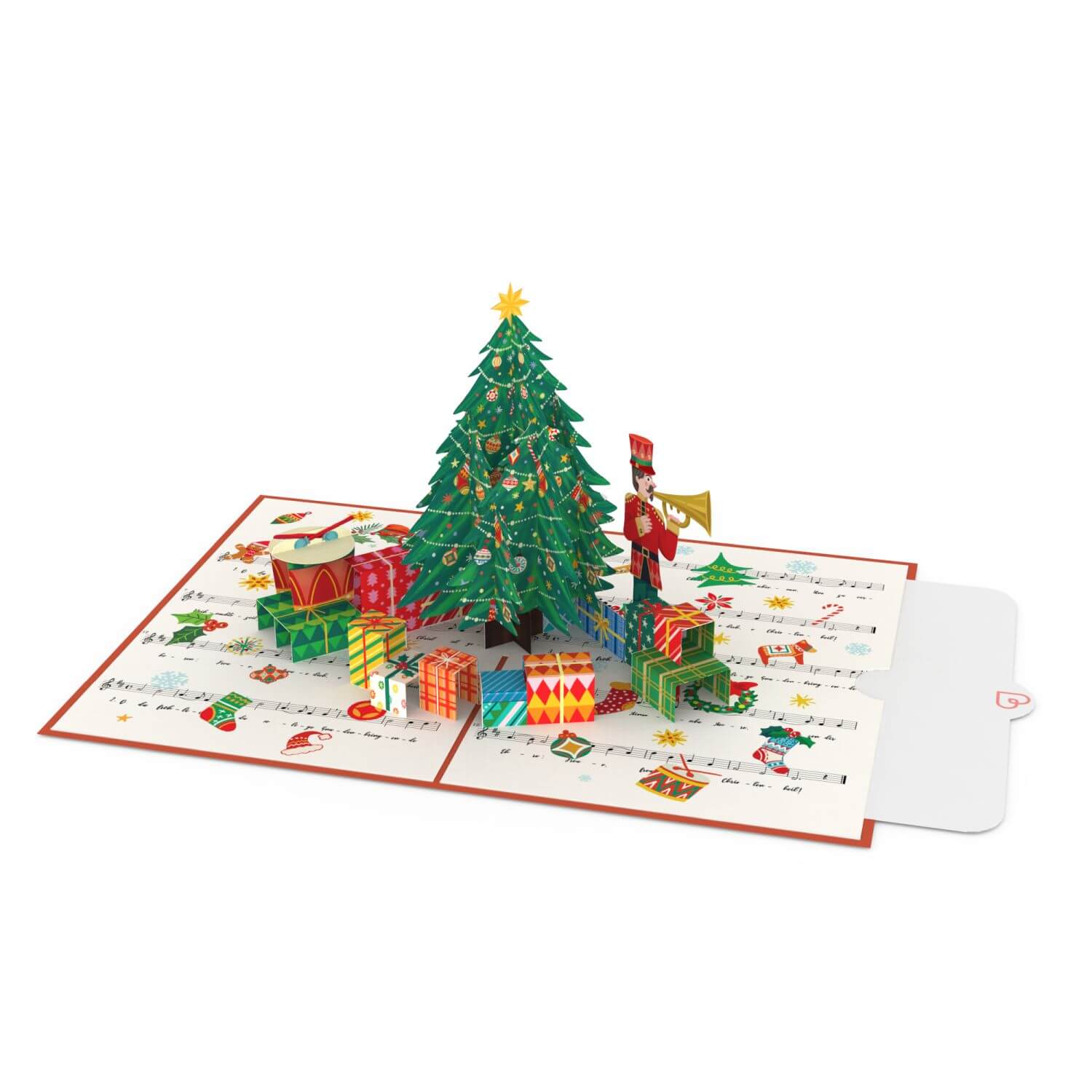 Carte pop-up Sapin de Noël Ô toi joyeux