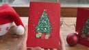 Sapin de Noël avec carte pop-up cadeaux