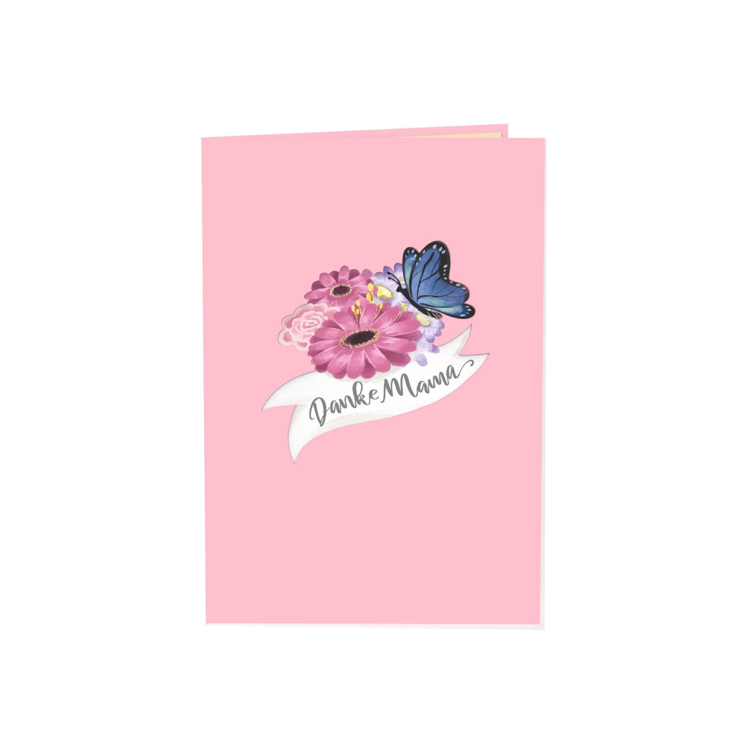 Carte pop-up du panier de fleurs de la meilleure maman