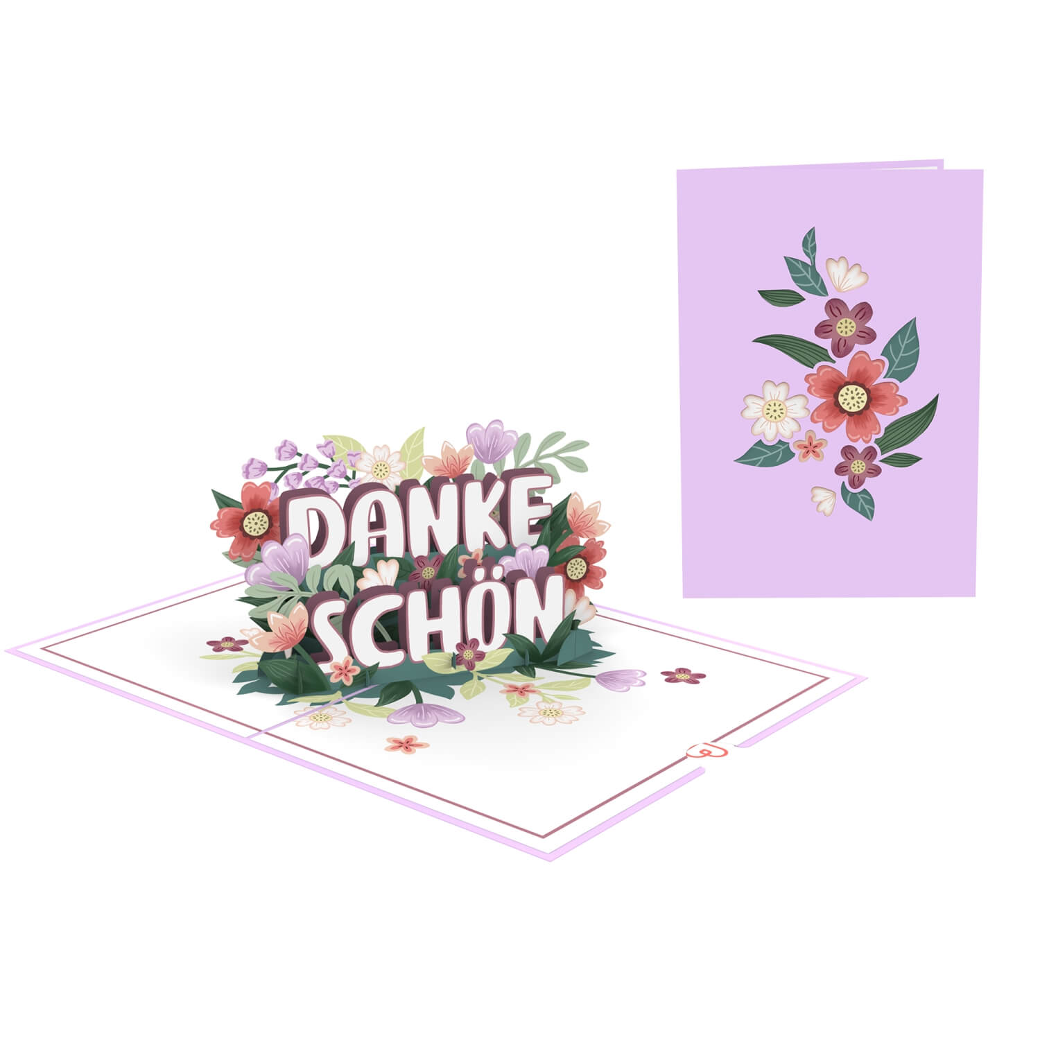 Carte pop-up de remerciement