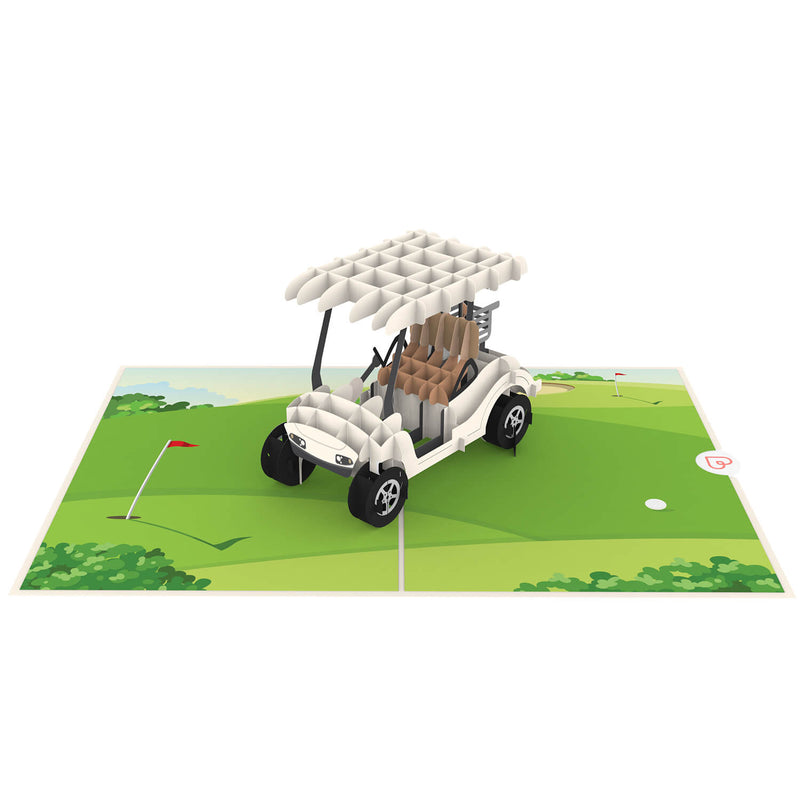 Golfmobil Pop-Up Karte