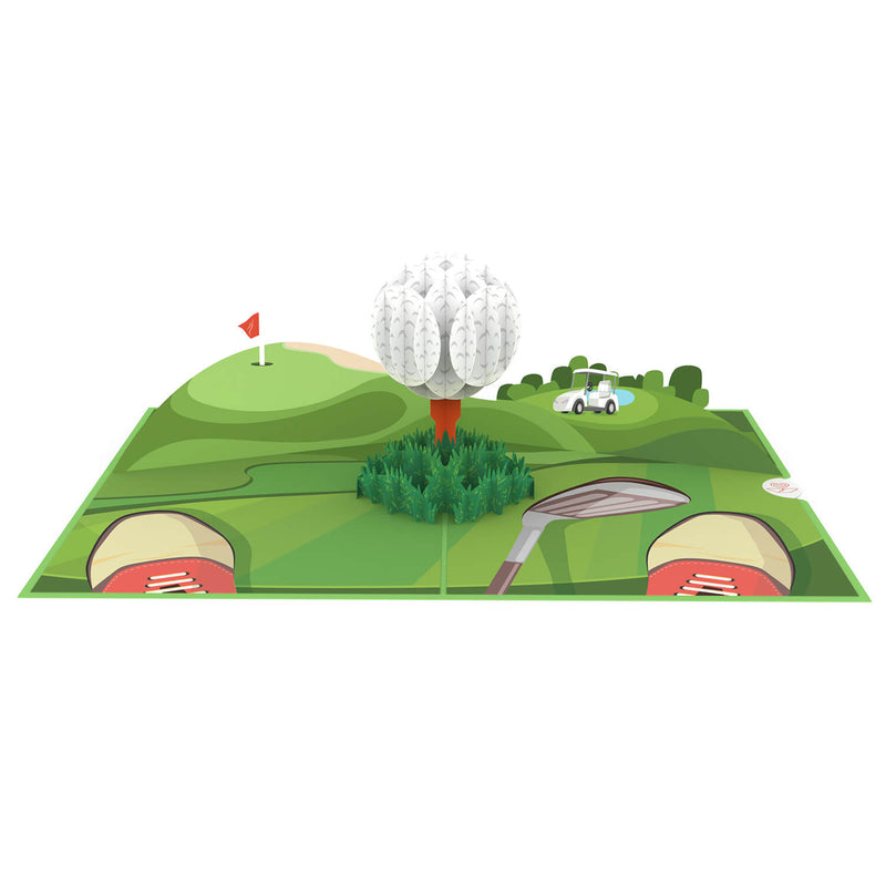 Carte pop-up de balle de golf