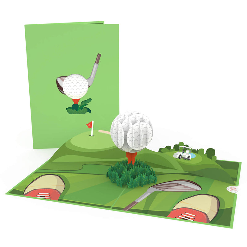 Carte pop-up de balle de golf