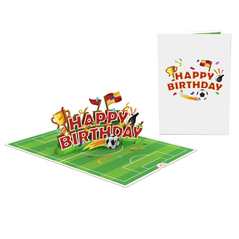 Carte pop-up joyeux anniversaire football