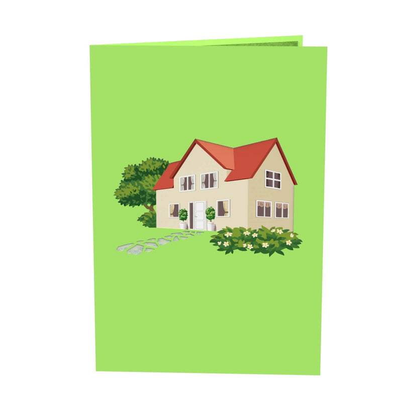 Carte pop-up Maison avec jardin