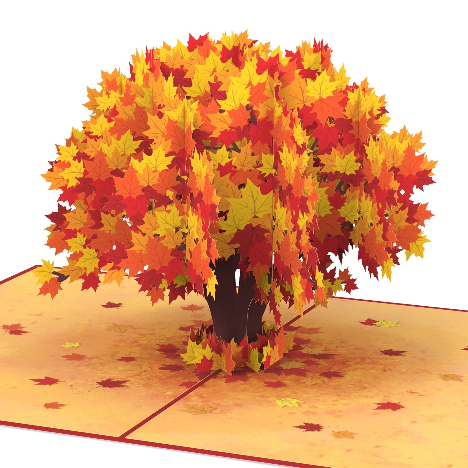 Carte pop-up arbre automnal
