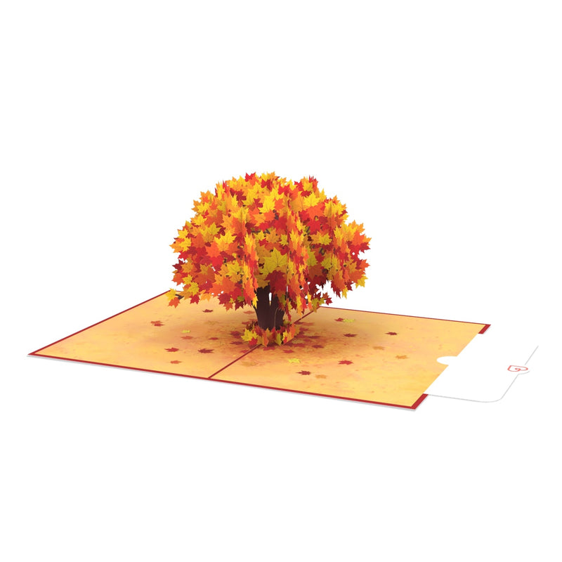 Carte pop-up arbre automnal